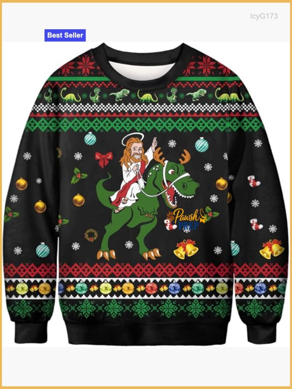 3D Printed Christmas Sweatshirt Loose Fit Long Sleeve Pullover Holiday